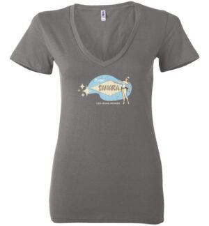 Sahara Hotel and Casino, Las Vegas, Version 4, Bella Ladies V-Neck