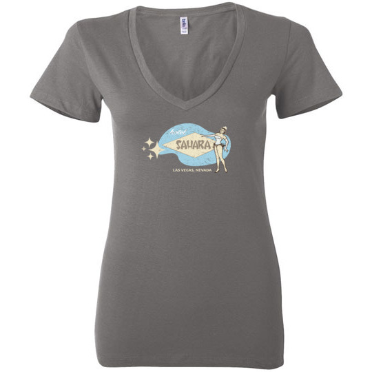 Sahara Hotel and Casino, Las Vegas, Version 4, Bella Ladies V-Neck