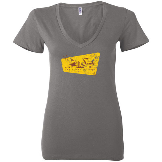 Sands Hotel and Casino, Las Vegas, Version 6, Bella Ladies V-Neck