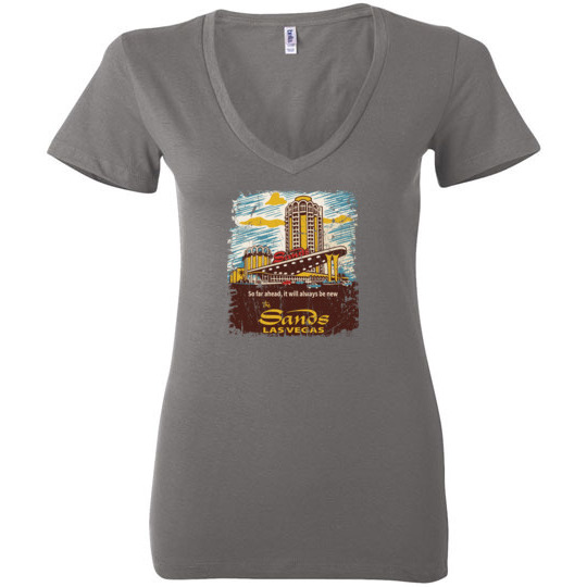 Sands Hotel and Casino, Las Vegas, Version 7, Bella Ladies V-Neck