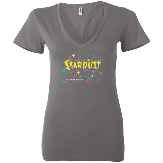 Stardust Hotel and Casino, Las Vegas, Version 1, Bella Ladies V-Neck