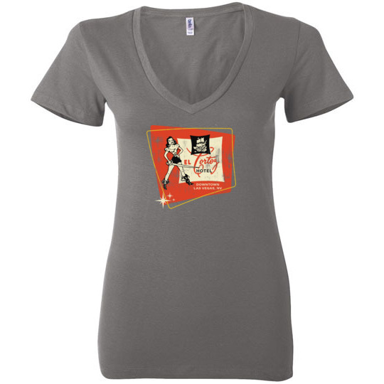 El Cortez Hotel and Casino, Las Vegas, Version 2, Bella Ladies V-Neck