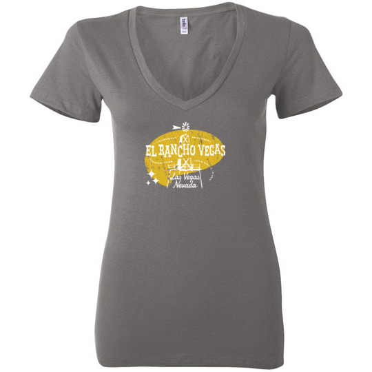 El Rancho Hotel and Casino, Las Vegas, Version 5, Bella Ladies V-Neck
