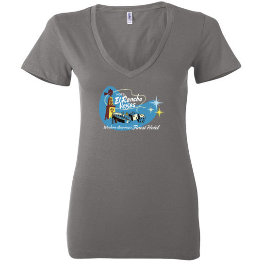 El Rancho Hotel and Casino, Las Vegas, Version 6, Bella Ladies V-Neck