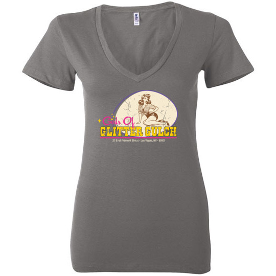 Girls of Glitter Gulch Gentlemen's Club, Las Vegas, Bella Ladies V-Neck