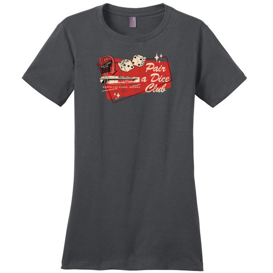 Pair A Dice Hotel and Casino, Las Vegas, Bella Ladies V-Neck Tee