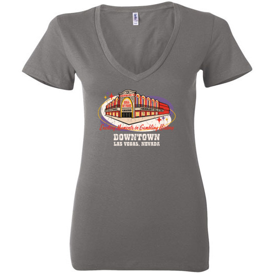 Gambler's Hall of Fame Casino, Las Vegas, Bella Ladies V-Neck Tee