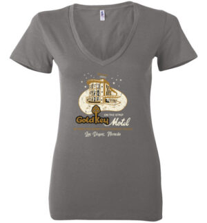 Gold Key Motel, Las Vegas, Bella Ladies V-Neck Tee