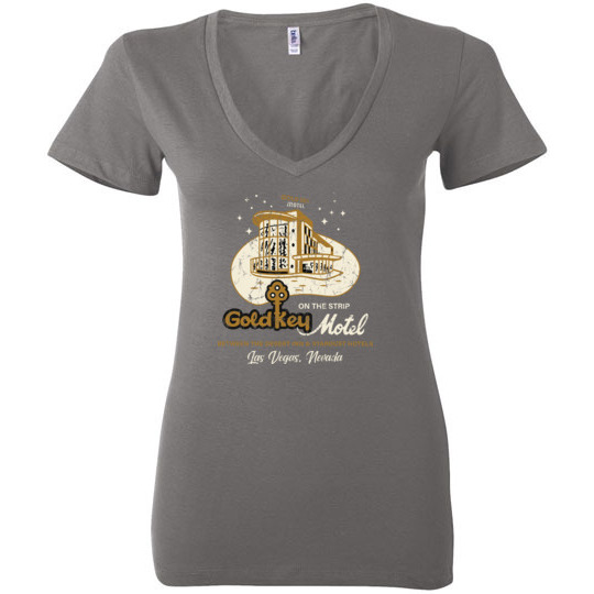 Gold Key Motel, Las Vegas, Bella Ladies V-Neck Tee