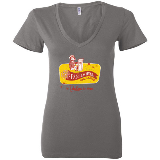 Paddlewheel Hotel and Casino, Las Vegas, Version 3, Bella Ladies V-Neck
