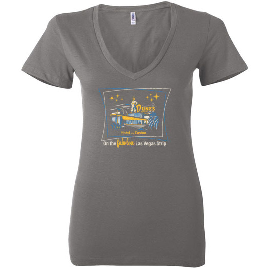 Dunes Hotel and Casino, Las Vegas, Version 6, Bella Ladies V-Neck Tee
