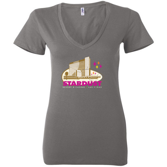 Stardust Hotel and Casino, Las Vegas, Version 6, Bella Ladies V-Neck Tee