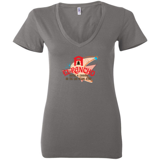 El Rancho Hotel and Casino, Las Vegas, Bella Ladies V-Neck Tee