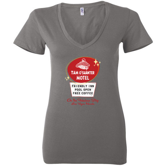 Tam O'Shanter Motel, Las Vegas, Bella Ladies V-Neck Tee