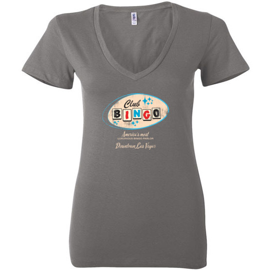 Club Bingo, Las Vegas, Bella Ladies V-Neck Tee