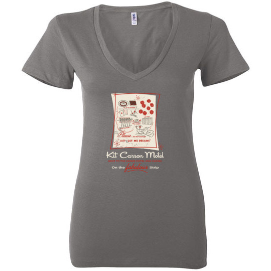 Kit Carson Motel, Las Vegas, Bella Ladies V-Neck Tee