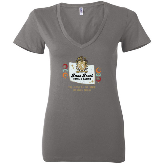 Sans Souci Hotel and Casino, Las Vegas, Bella Ladies V-Neck Tee