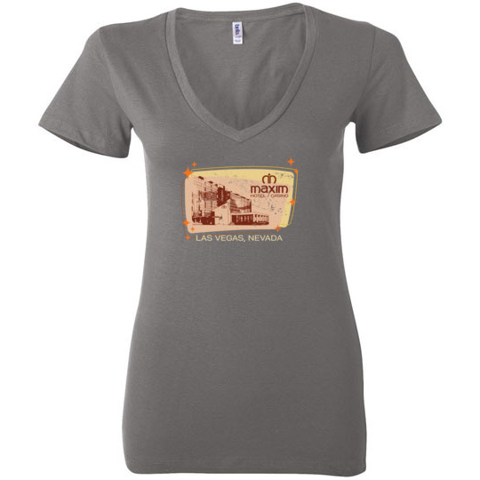 Maxim Hotel and Casino, Las Vegas, Bella Ladies V-Neck Tee