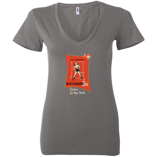Buccaneer Bar, Las Vegas, Bella Ladies V-Neck Tee