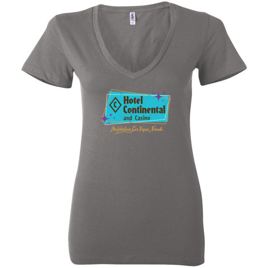 Hotel Continental and Casino, Las Vegas, Bella Ladies V-Neck Tee