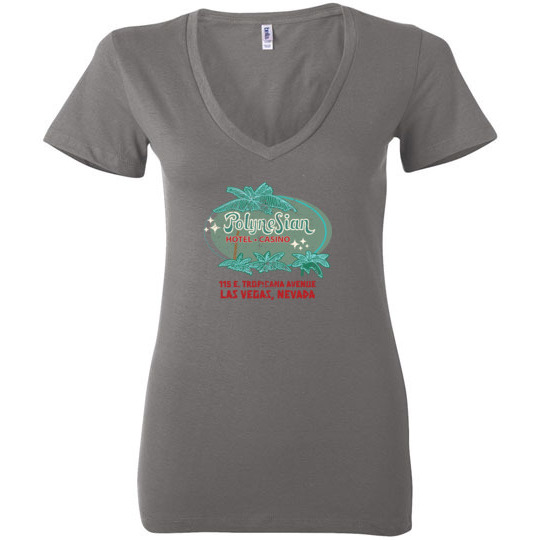Polynesian Hotel and Casino, Las Vegas, Bella Ladies V-Neck Tee