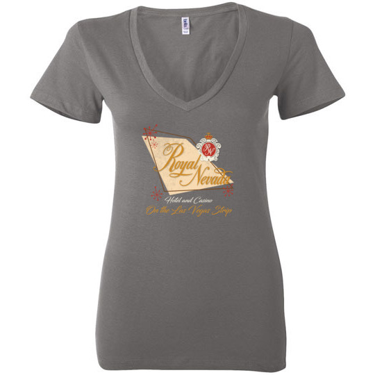 Royal Nevada Hotel and Casino, Las Vegas, Bella Ladies V-Neck Tee