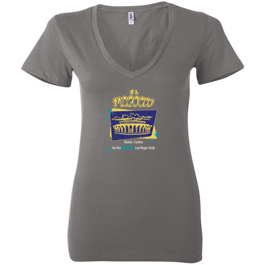 El Morocco Motel and Casino, Las Vegas, Bella Ladies V-Neck Tee