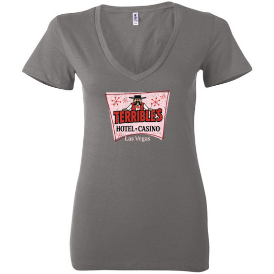 Terrible's Hotel and Casino, Las Vegas, Bella Ladies V-Neck Tee