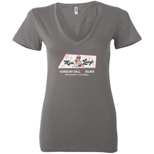 Miss Lucy's Casino, Las Vegas, Bella Ladies V-Neck Tee