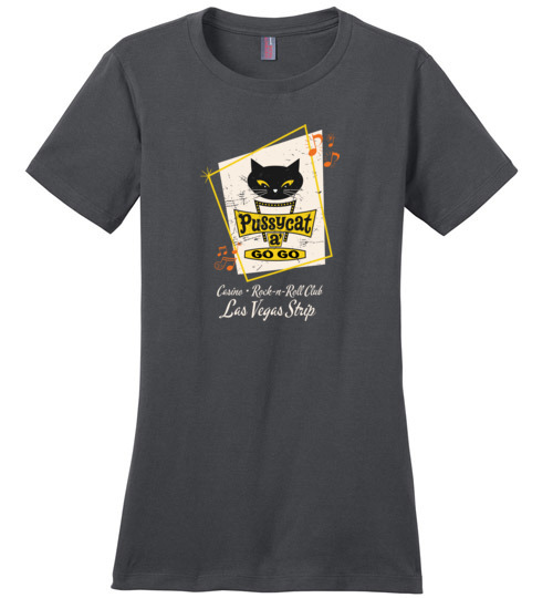 Pussycat a' Go-Go, Las Vegas, Ladies Cotton Tee