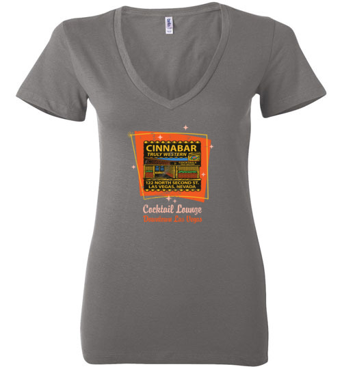 Cinnabar Cocktail Lounge, Las Vegas, Bella Ladies V-Neck Tee