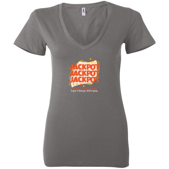 Jackpot Casino and Restaurant, Las Vegas, Bella Ladies V-Neck Tee