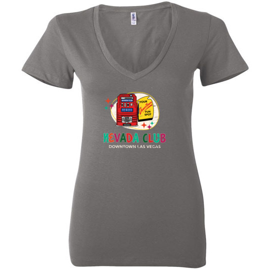 Nevada Club Casino, Las Vegas, Bella Ladies V-Neck Tee