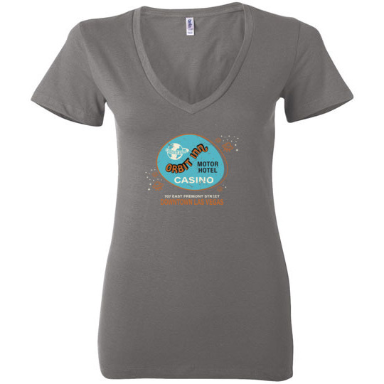 Orbit Inn, Las Vegas, Bella Ladies V-Neck Tee