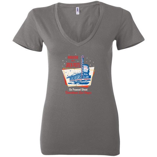 Las Vegas Club Hotel and Casino, Las Vegas, Bella Ladies V-Neck Tee