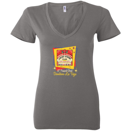 Lucky Strike Club, Las Vegas, Bella Ladies V-Neck Tee
