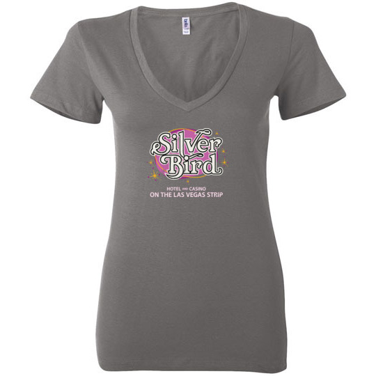 Silverbird Hotel and Casino, Las Vegas, Version 2, Bella Ladies V-Neck Tee