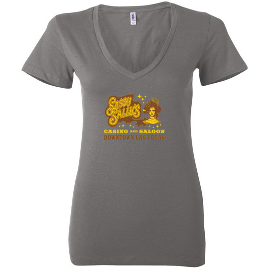 Sassy Sally's Casino, Las Vegas, Bella Ladies V-Neck Tee
