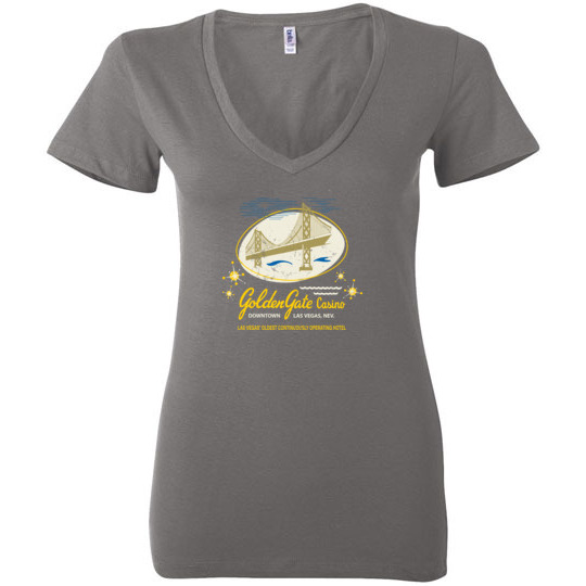 Golden Gate Hotel and Casino, Las Vegas, Bella Ladies V-Neck Tee