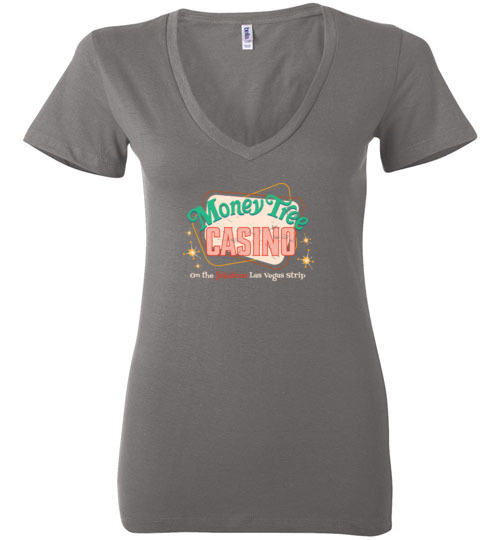 Money Tree Casino, Las Vegas, Bella Ladies V-Neck Tee