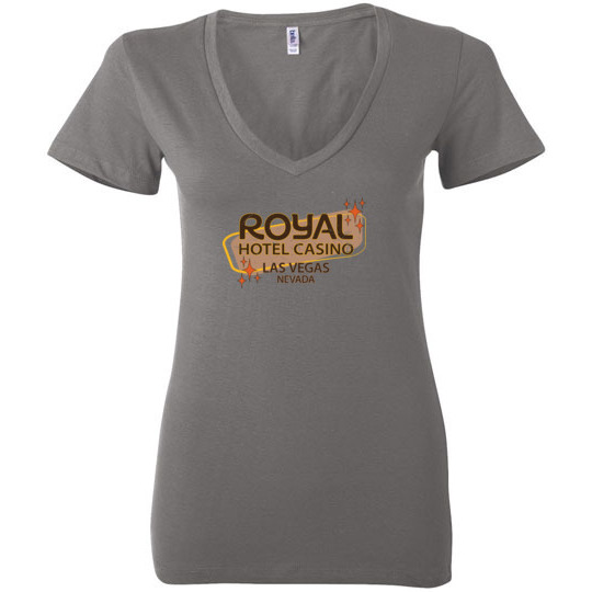 Royal Hotel and Casino, Las Vegas, Bella Ladies V-Neck Tee