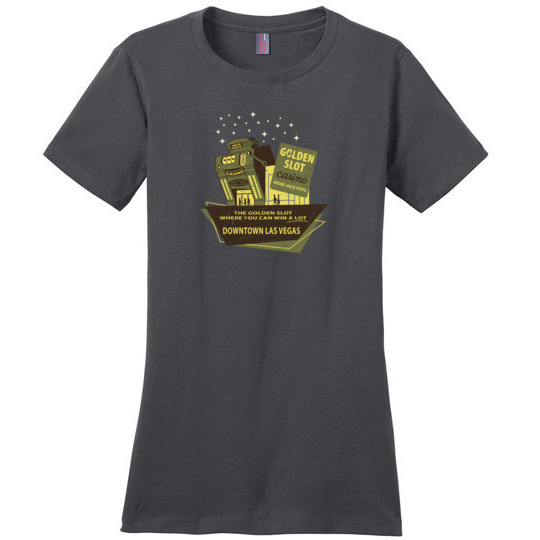 Golden Slot Club, Las Vegas, Version 2, Ladies Cotton Tee