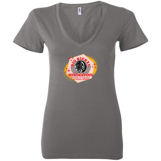 Big Nickel Rendezvous Hotel and Casino, Las Vegas, Bella Ladies V-Neck Tee