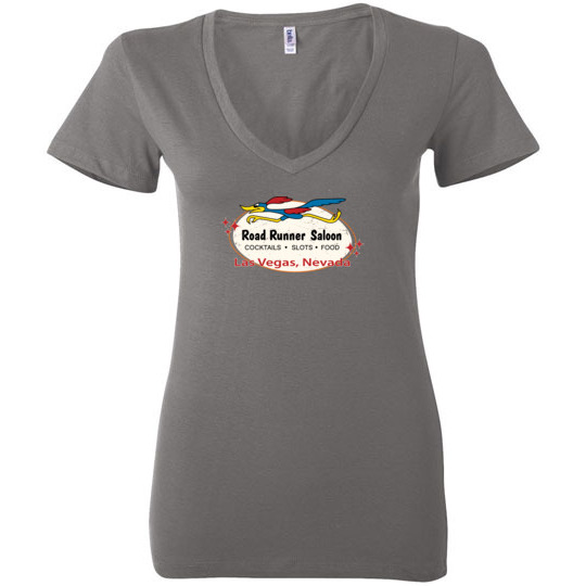 Road Runner Saloon, Las Vegas, Bella Ladies V-Neck Tee
