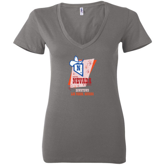 Hotel Nevada, Las Vegas, Bella Ladies V-Neck Tee