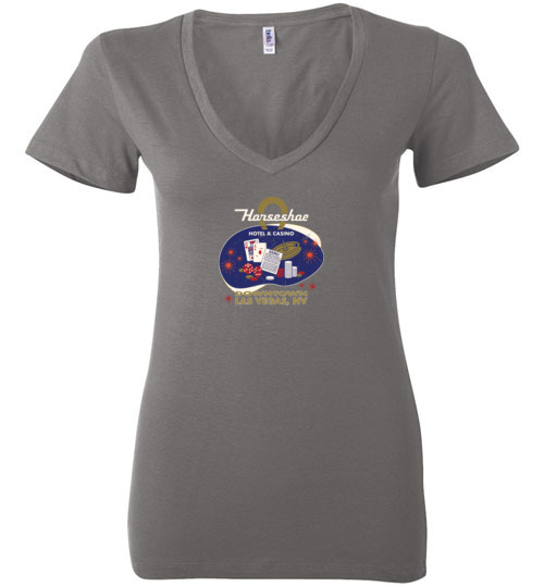 Binion's Horseshoe, Las Vegas, Version 2, Bella Ladies V-Neck Tee