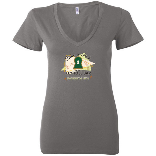 Keyhole Bar, Las Vegas, Bella Ladies V-Neck Tee