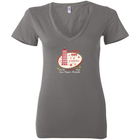 Lotus Inn and Casino, Las Vegas, Bella Ladies V-Neck Tee