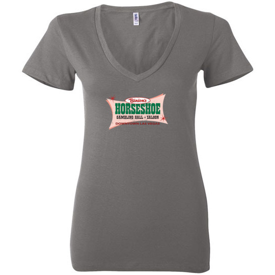 Benny Binion's Horseshoe, Las Vegas, Version 2, Bella Ladies V-Neck Tee