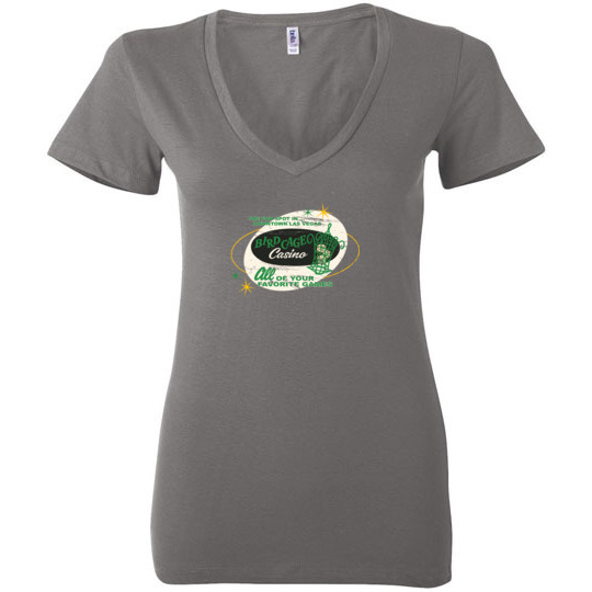 Bird Cage Casino, Las Vegas, Version 2, Bella Ladies V-Neck Tee